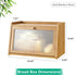 kiplant Counter, Bread Box for Kitchen Large Bamboo Bread Storage Container with Wavy Arcylic Door, Bamboo Wooden