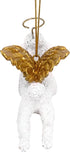 ANGEL ORNAMENT WHITE POODLE