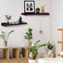 2 Set Storage(12",Walnut Suzile Pcs Scalloped Shelves Wall Floating Shelves for Room, Bathroom, Bedroom, Cute Room