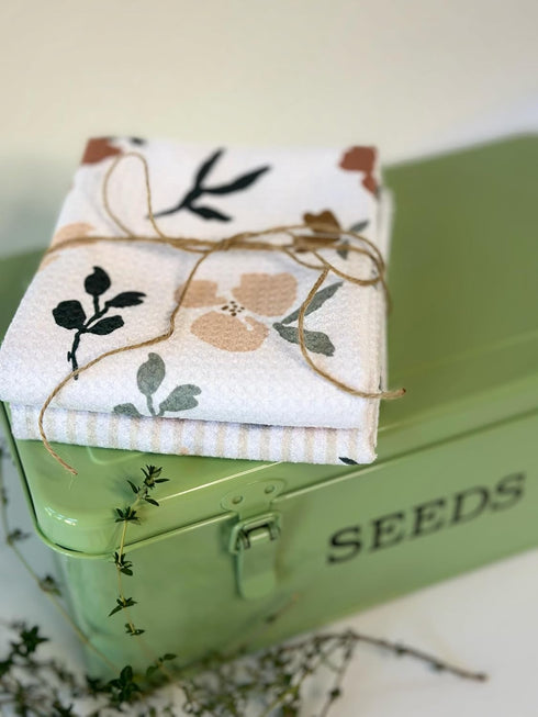 Trig 2 Pack. Kitchen Towel. Tea Towel. Dish Cloth. Double Sided Design. Quick Dry Waffle Weave Microfiber. Highly