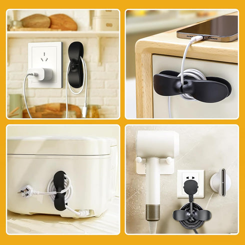 Cord Organizer for Kitchen Appliances, 8 Pack Black Appliance Cord Organizer, Cord Wrapper, Cord holder, Kitchen Organizers and Storage, Must Have Kitchen Gadgets for Kitchen Appliances