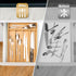 Silverware Organizer Bamboo Kitchen Drawer - Flatware Organizer Tray with 5 Slots for Cutlery