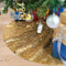 Gold Christmas Tree Skirts - 36 Inch Round Sequin Tree Skirts, Personalized Xmas Decor for Home