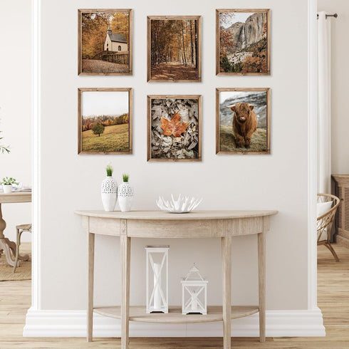 JarThenaAMCS 12Pcs Fall Wall Art Prints: Country Autumn Landscape Art Poster for Seasonal Home Gallery, 8 x 10in