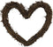 Amyzor Heart Shape Natural Grapevine Wreath Ring, DIY Craft Vines Base for Rustic Decor