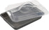 GoodCook Everyday Nonstick Steel Bake-N-Take Oblong Pan, 9" x 13" with Lid, Gray