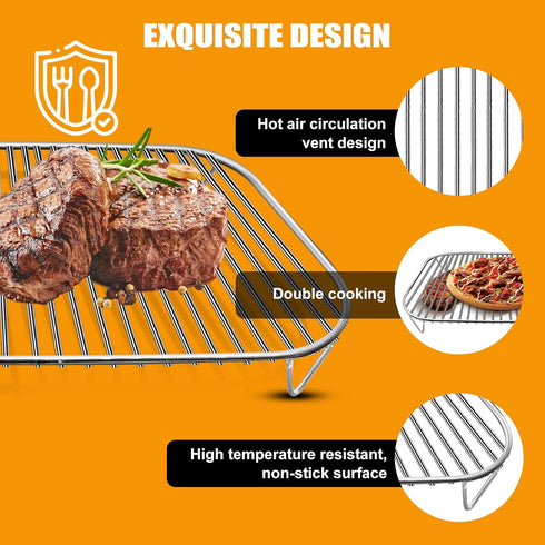 Woodfire Grill Accessories - Stainless Steel Stand for Ninja OG701 OG751 Woodfire Grill & Smoker