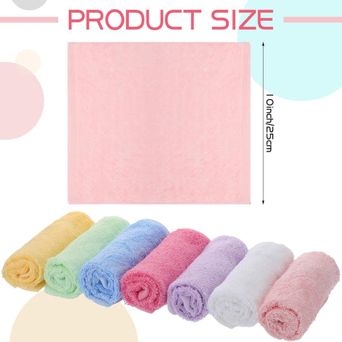 40 Rags(Multicolor,10 10 Inch) Newwiee Pcs Wash Cloth Bulk Cotton Bath Hand Face Washcloths Soft Quick Drying Towel