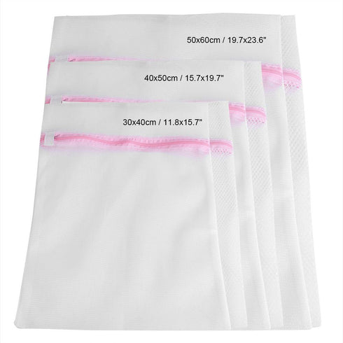 Zipped Lingerie Washing Bag, Laundry Machine Mesh Clothes Socks Bra Underwear Bags for Home Use (Fine mesh 30*40cm)