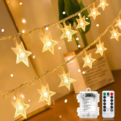 ANJAYLIA Star Lights 20 FT 40 LED Battery Operated String Lights with