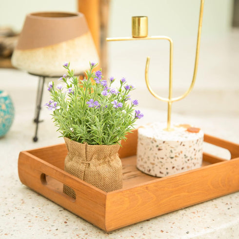 3Pcs Velener Babys Breath Artificial Flowers in Small Burlap Bag Vases -Gypsophila Faux Flowers Farmhouse Home Coffee