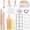 Krbnk Pasta Making Tools,13PCS Wood Pasta Making Kit with Pasta Rolling Pin,Ravioli Mold,Ravioli