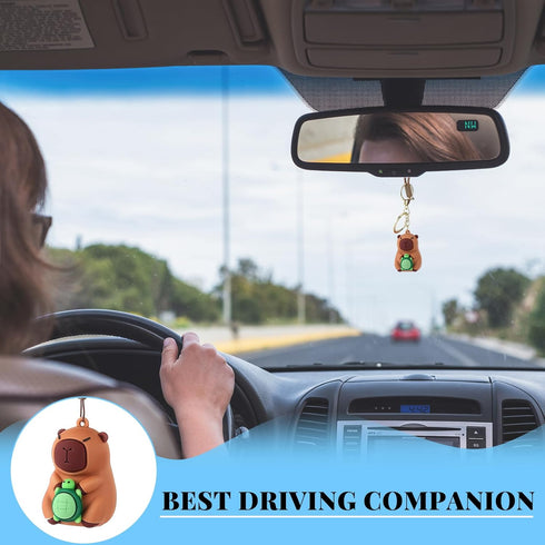 Capybara Car Accessories, Aesthetic Mirror Hanging Ornament, Cute Animal Pendant for Women, Men & Teens