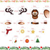 Christmas Refrigerator Magnets Set Christmas Party Decoration Cute Funny Fridge Xmas Refrigerator Sticker Holiday Decoration for Fridge Metal Door Garage Office (Reindeer,15 Pieces)