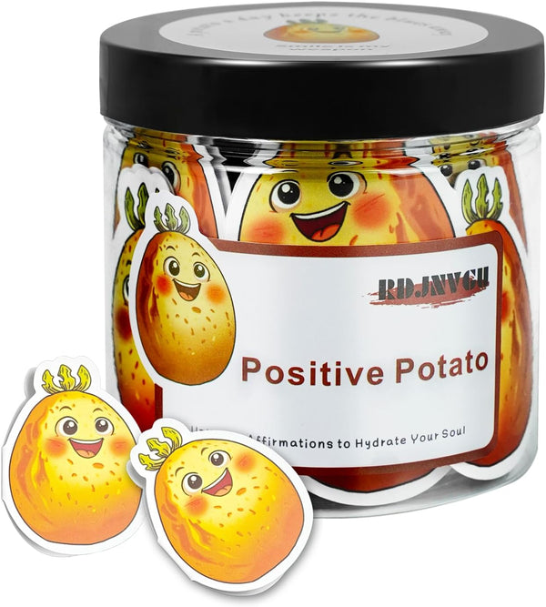 RDJNVGU 60 Positive Potato Cards Jar, Non-repetitive Positive Affirmations Cards, Graduation Gift for