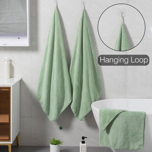 Set 12 (4 Towels,4 Towels,4 100% Pack Luxury Bath Towels - Piece Large Bath Hand Washcloths), Microfiber,Extra