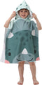 Soft and Absorbant Kids Beach Towel Poncho Cute Stylish Cartoon Hippo Print