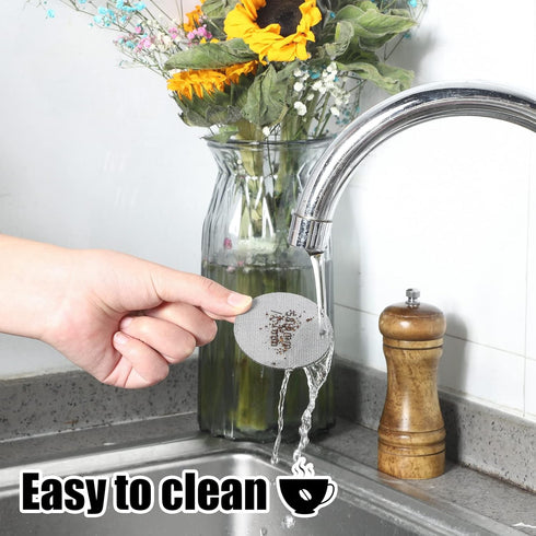 53.3 mm Espresso Puck Screen - Stainless Steel Coffee Filter, Reusable Lower Shower Clean Coffee Screen