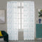 Embroidery Blue Sheer Curtains, 84 Inches Long, Rod Pocket Drapes for Living Room, 2 Panels, 52"x84"