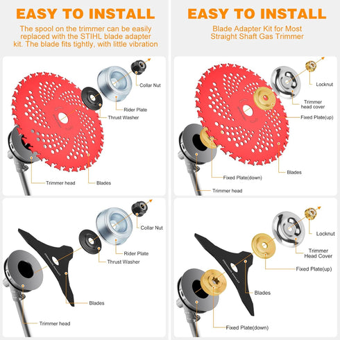 9" x36 3 1" (20 mm 25.4 mm HK Teeth Carbide Tipped Blades & Teeth Brush Cutter Blade, Weed Eater Blades Metal
