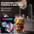 Rechargeable Handheld Milk Frother for Coffee, Electric Whisk with Wall Mounted Stand for Lattes, Hot Chocolate