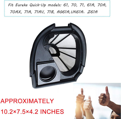 Wadoy Replacement Filters Compatible with Eureka Easy Clean - Quick Up DCF-11 Vacuum Filter 39657 62558A, Fits 61 and