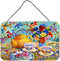 Caroline's Treasures Teal Tea by Wendy Hoile Wall or Door Hanging Prints Aluminum Metal Sign, 8x12, Multicolor