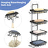 4 304 4 Moforoco Tier Soap Bar Holder for Shower, No Drilling, Stainless Steel, Wall Mounted Soap Holder with Hooks