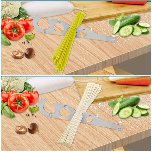 Spaghetti Pasta Measurer Tool, Stainless Steel Portion Control Gadgets for Kitchen Cooking with 4 Serving Sizes
