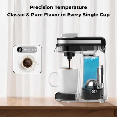 Compact CHULUX Single Serve Coffee Maker - Perfect for Small Spaces