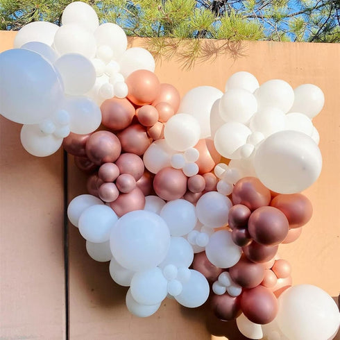 KOMOREBI White Balloons 12 Inch 100pcs Plain Latex Balloons for Birthday Engagement Wedding Baby Shower Party