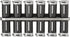ZevrO Set 12 Zero Gravity Wall-Mount Magnetic Spice Rack, Black/Silver