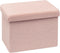 B FSOBEIIALEO Storage Ottoman Cube Small Sherpa Ottoman Foot Rest, Foldable Portable