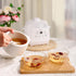 TAYAMA 1 Qt. White Mini Ceramic Stew Cooker - Pre-Settings and Built-In Timer, Small