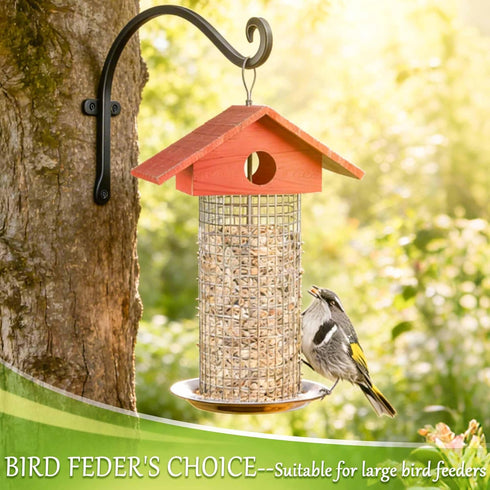 50 Lbs 12 Inch 2 AJART Heavy-Duty Plant Hanger Outdoor - Can Hold Plant Basket or Large Bird Feeder - Solid Iron