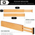 Expandable Bamboo Drawer Dividers 8 Pack with Labels, Drawer Organizer for Kitchen, Clothes, Office, Bathroom