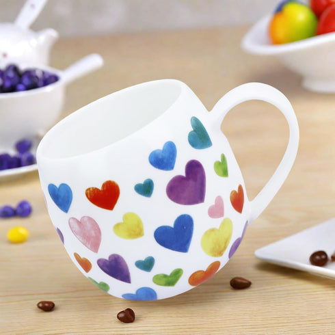 Cute 11oz Bone China Coffee Mugs - Christmas & Birthday Gifts for Women & Friends