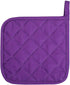 100% Cotton Potholders - Everyday Basic Terry Pot Holder Set for Cooking and Baking, Heat Resistant, Set of 6 Grape