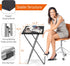 4 15 18.9 26 in(Black,1PC) Garden you Folding TV Tray Table,TV Dinner Table with Sturdy MDF Top,Eating Trays for Living