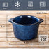 VICRAYS Creme Brulee Ramekins, 6 oz Ceramic Bowls for Baking Individual Casserole, Souffle Dishes, Blue Set of 6
