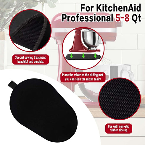 Mixer Sliding Mat for Kitchenaid 6/7/8 Quart Stand Mixer, Slider Mat Compatible with 5-8 Qt Accessories