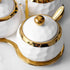 Golf Porcelain Sugar Bowl Condiment Pot, Salt Container with Lid, Spoon and Tray, Set of 3, Modern Spice Box Seasoning