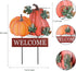 YEAHOME Fall Decorations, 22" Decorative Garden Stakes with 2 Pack Pumpkin Welcome Sign for Outdoor Yard Decor
