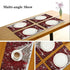 Christmas Tree with Snowflake Placemats Set of 6, Winter Holiday Kitchen Mat Dining Place Mat, Heat-Resistant