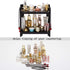 GOBAM Multi-Function Cosmetic Organizer, Vanity Makeup Holder for Bathroom, Easy Assembly, No Screws, Black Bamboo