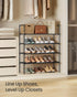 4-Tier Closet, ULSH044BH02 SONGMICS Shoe Rack, Shoe Storage for Hallway Slim and Space-Saving, Metal Frame, Non-Woven