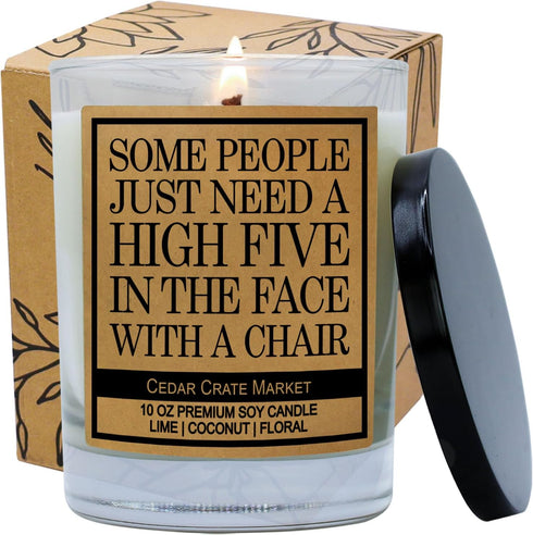Cedar Crate Market Coworker Gifts for Women - Funny Scented Candle for Her, Him, Boss, Work Bestie