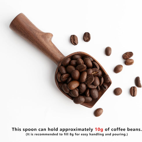 YANISM Spoon,10g Walnut Coffee Scoop,Wooden Coffee Bean Measuring Capacity,Natural Wood Coffee Scoop for Tea,Sugar