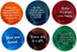 Lifeforce Glass Encouragement Stones, Set of 6, Motivational Quotes on Translucent and Opaque Glass