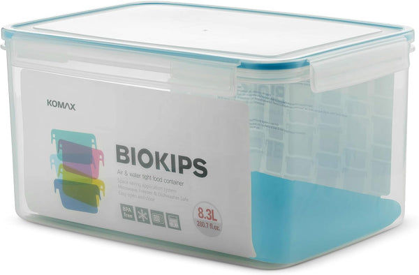 Komax Biokips Large Food Storage Containers, 35 Cup, BPA Free Airtight Bins with Lids